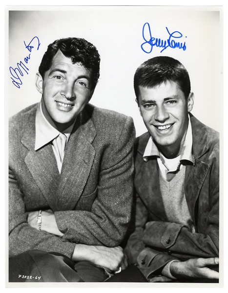Dean Martin & Jerry Lewis 11'' x 14'' Signed Photo